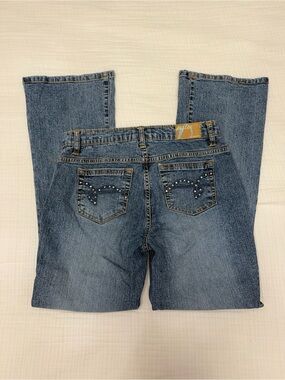 duplex by t.y.t.e y2k low rise flare jeans